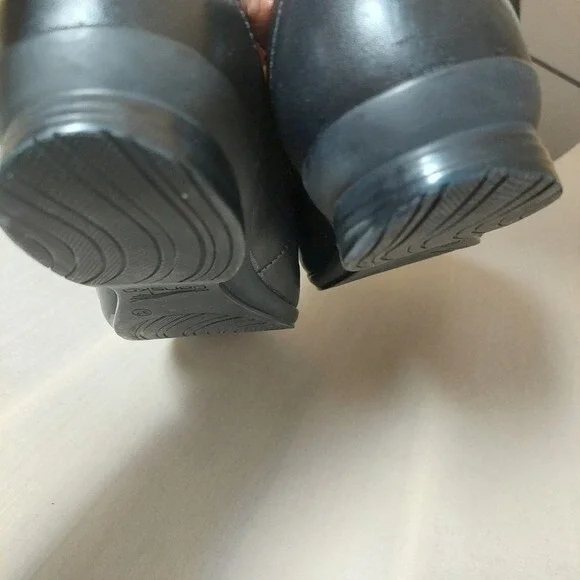 Dansko Ann Black Shoes Leather Size 37 (7) Support Walking Comfort Stretchy Mule - Picture 6 of 9